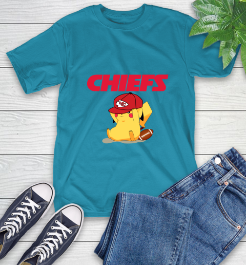 NFL Pikachu Football Sports Kansas City Chiefs T-Shirt 8