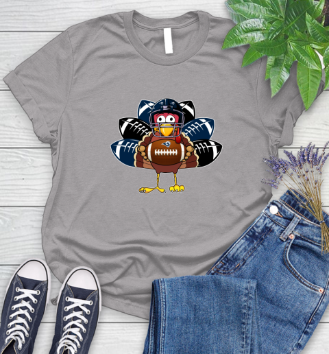 Los Angeles Rams Turkey Thanksgiving Day Women's T-Shirt 5
