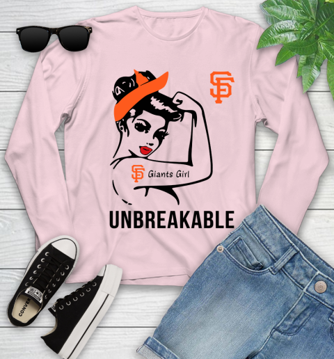 MLB San Francisco Giants Girl Unbreakable Baseball Sports Youth Long Sleeve 7