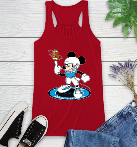 NFL Football Carolina Panthers Cheerful Mickey Disney Shirt Racerback Tank 6