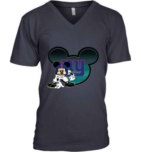 NFL New York Giants Mickey Mouse Disney Football T Shirt t3llp5ssmwx v neck unisex 8 95 151514 front navy