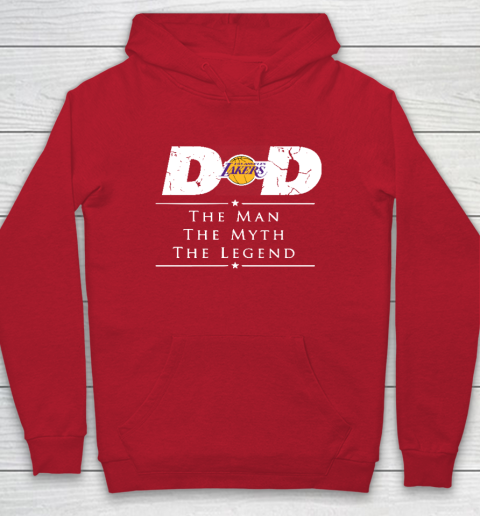 Los Angeles Lakers NBA Basketball Dad The Man The Myth The Legend Hoodie 7