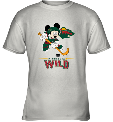 NHL Hockey Mickey Mouse Team Minnesota Wild Youth T-Shirt