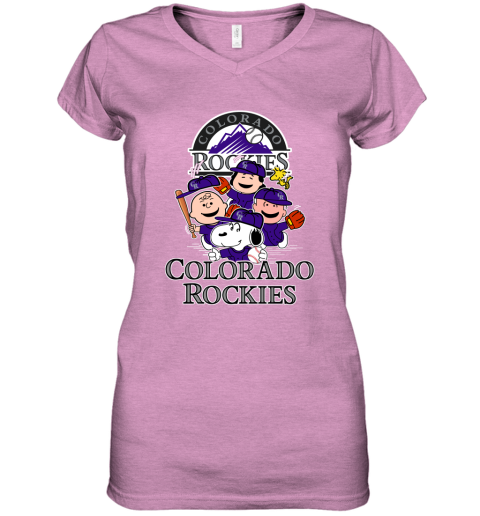 Women's Purple/White Colorado Rockies Logo Plus Size V-Neck Jersey