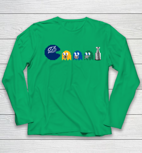 Tampa Bay Lightning x Pacman Create History For Stanley Cup Youth Long Sleeve 6