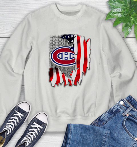 Montreal Canadiens NHL Hockey American Flag Sweatshirt 5
