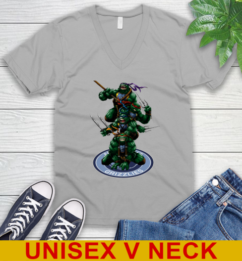NBA Basketball Memphis Grizzlies Teenage Mutant Ninja Turtles Shirt V-Neck T-Shirt 4