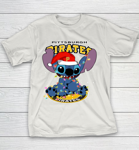 Pittsburgh Pirates MLB noel stitch Baseball Christmas Youth T-Shirt 8