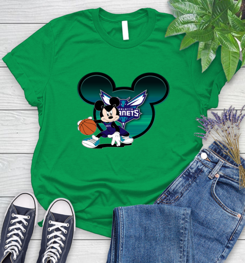 NBA Charlotte Hornets Mickey Mouse Disney Basketball Women's T-Shirt 6