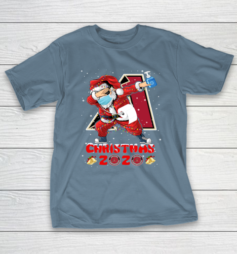 Arizona Diamondbacks Funny Santa Claus Dabbing Christmas 2020 MLB T-Shirt 6