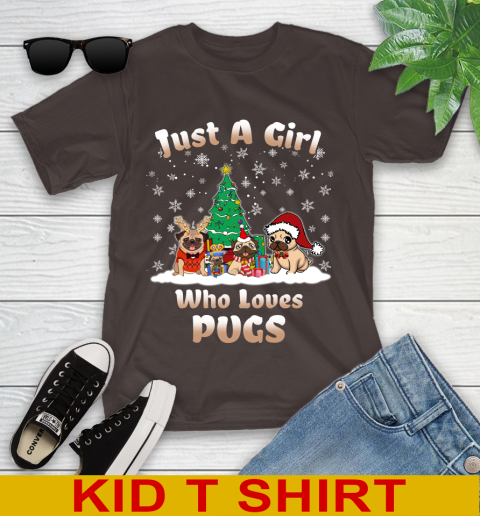 Christmas Just a girl who love pugs dog pet lover 102