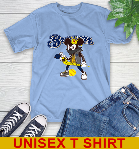 Milwaukee Brewers MLB Baseball Mickey Peace Sign Sports T-Shirt 11