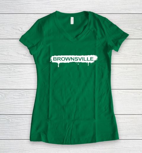 Mike Tyson Brownsville Women's V-Neck T-Shirt 3