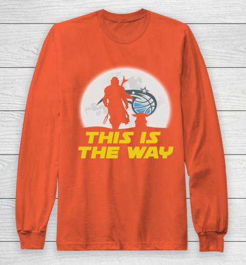 Orlando Magic NBA Basketball Star Wars Yoda And Mandalorian This Is The Way Long Sleeve T-Shirt 3