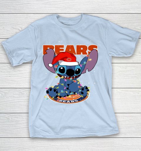 Chicago Bears NFL Football noel stitch Christmas Youth T-Shirt 4