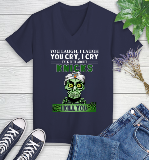 NBA Talk Shit About New York Knicks I Kill You Achmed The Dead Terrorist Jeffrey Dunham Basketball Women's V-Neck T-Shirt 12