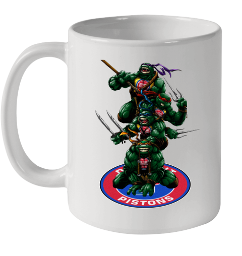 NBA Basketball Detroit Pistons Teenage Mutant Ninja Turtles Shirt Ceramic Mug 11oz