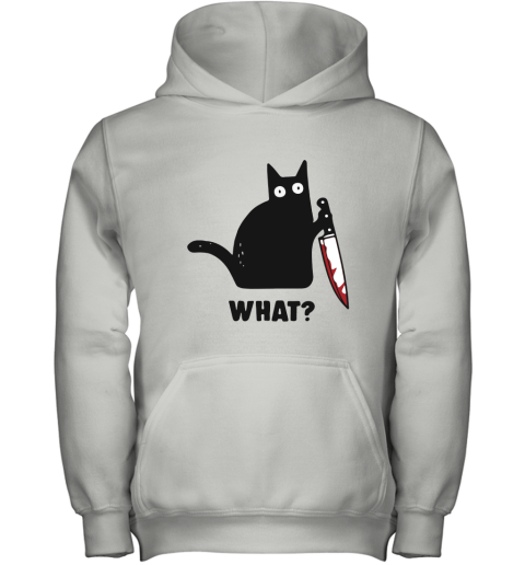 What Black Cat Hold Knife Youth Hoodie