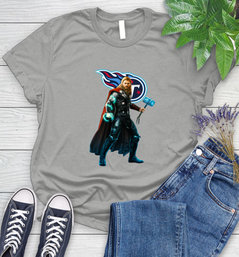 NFL Thor Avengers Endgame Football Tennessee Titans Women's T-Shirt 10