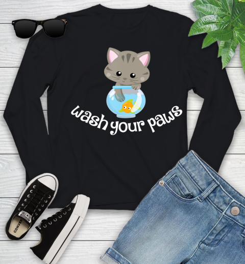 Nurse Shirt Wash Your Paws Funny Wash Your Hands T Shirt Youth Long Sleeve