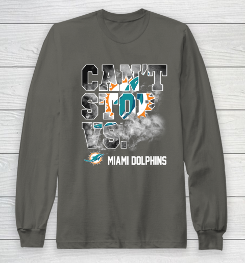 NFL Miami Dolphins Can't Stop Vs Long Sleeve T-Shirt 5