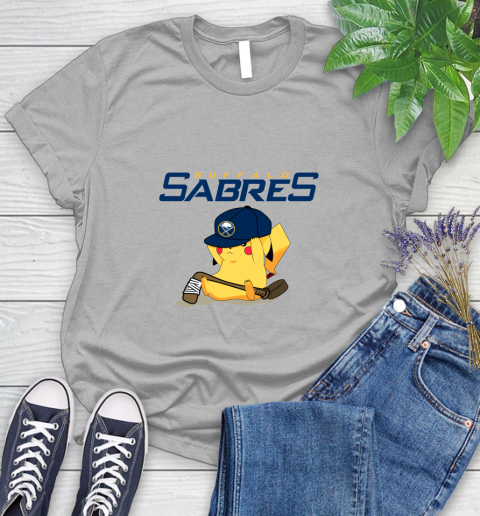 NHL Pikachu Hockey Sports Buffalo Sabres Women's T-Shirt 5