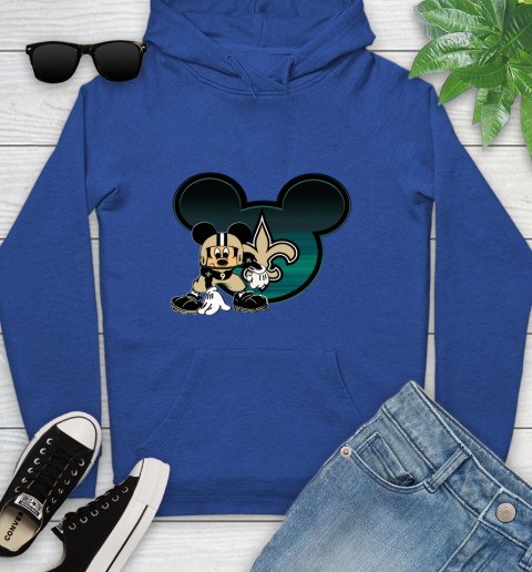 NFL New Orleans Saints Mickey Mouse Disney Football T Shirt Youth Hoodie 9