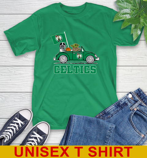 NBA Basketball Boston Celtics Darth Vader Baby Yoda Driving Star Wars Shirt T-Shirt 7