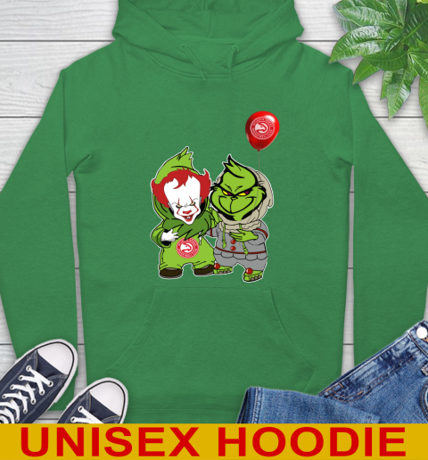 Atlanta Hawks Baby Pennywise Grinch Christmas NBA Basketball Hoodie 8