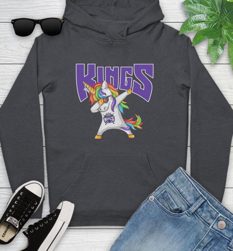 Sacramento Kings NBA Basketball Funny Unicorn Dabbing Sports Youth Hoodie 8