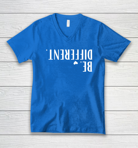 Funny Upside Down Be Different V-Neck T-Shirt 4