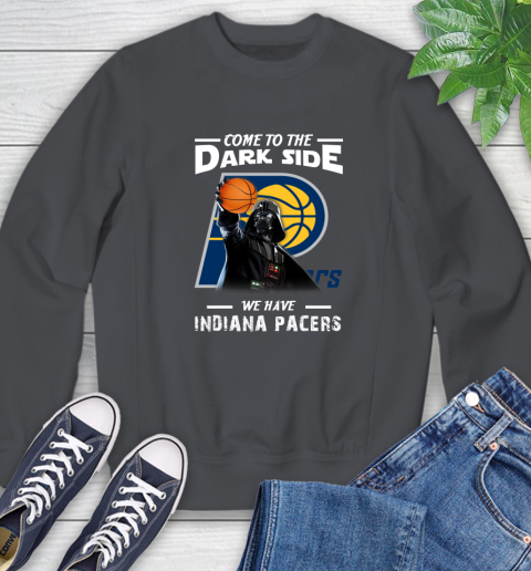 NBA Come To The Dark Side We Have Indiana Pacers Star Wars Darth Vader Basketball Sweatshirt 6