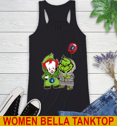 Minnesota Timberwolves Baby Pennywise Grinch Christmas NBA Basketball Racerback Tank 2