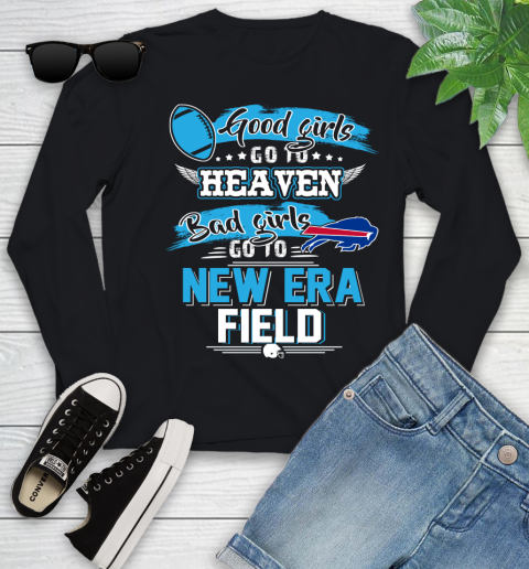 Buffalo Bills NFL Bad Girls Go To New Era Field Shirt Youth Long Sleeve