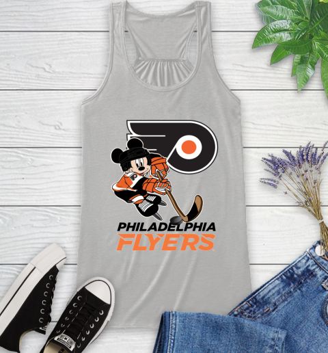 NHL Philadelphia Flyers Mickey Mouse Disney Hockey T Shirt Racerback Tank