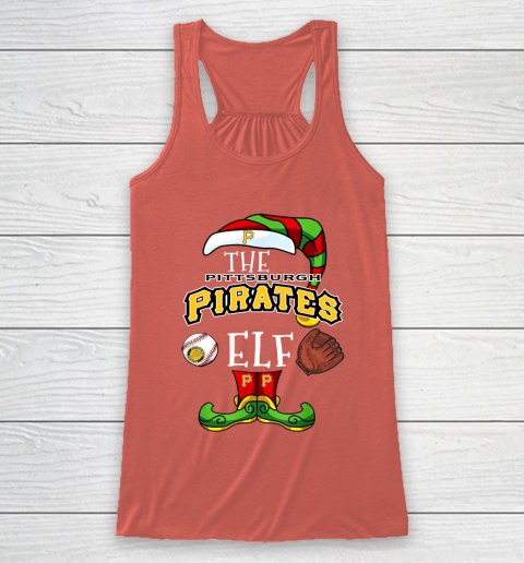 Pittsburgh Pirates Christmas ELF Funny MLB Racerback Tank 3