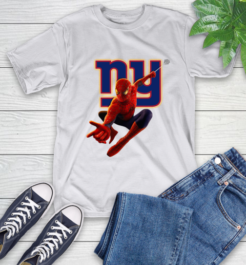 NFL Spider Man Avengers Endgame Football New York Giants T-Shirt 12