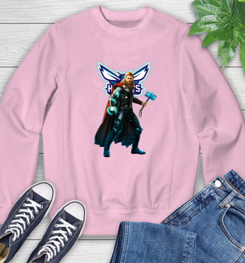 NBA Thor Avengers Endgame Basketball Charlotte Hornets Sweatshirt 9