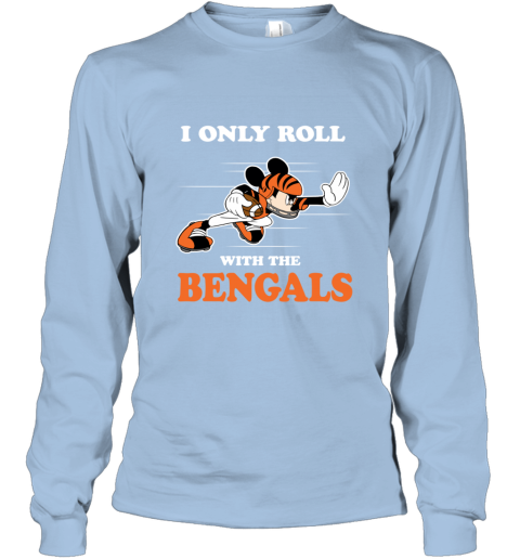 NFL Mickey Mouse I Only Roll With Cincinnati Bengals Hoodie 