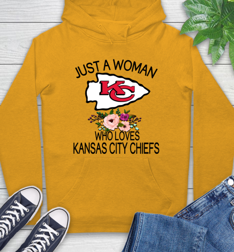 NFL Just A Woman Who Loves Kansas City Chiefs Football Sports Hoodie 2