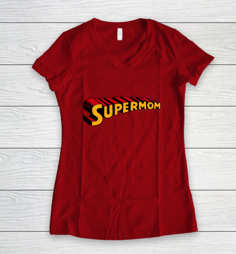 Super mom Superhero Mom for Super Mom Women's V-Neck T-Shirt 10