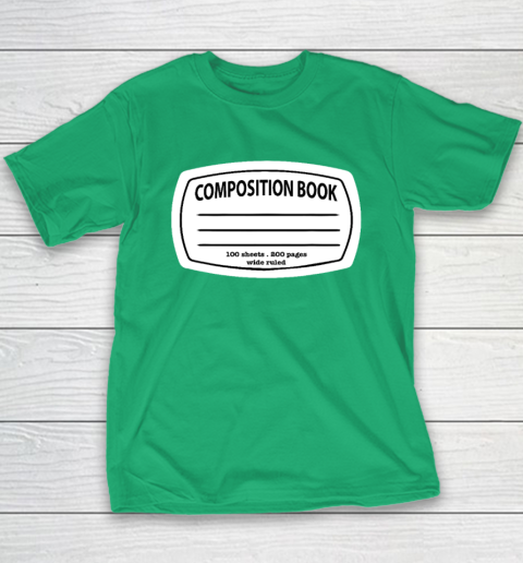 Composition Notebook Costume  Matching Group Halloween Youth T-Shirt 4