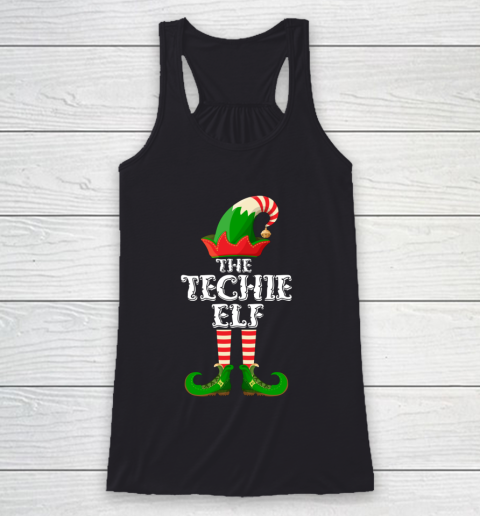 Techie Elf Funny Matching Family Group Christmas Gifts Racerback Tank