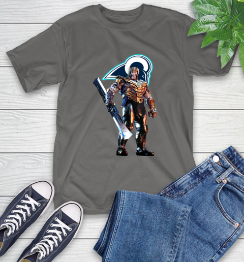 NFL Thanos Gauntlet Avengers Endgame Football Los Angeles Rams T-Shirt 9