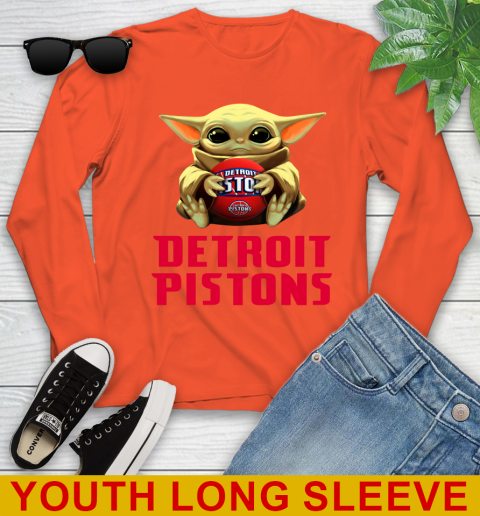 NBA Basketball Detroit Pistons Star Wars Baby Yoda Shirt 125