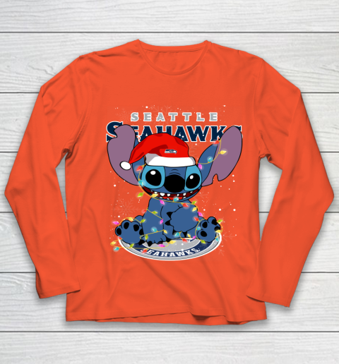 Seattle Seahawks NFL Football noel stitch Christmas Youth Long Sleeve 2