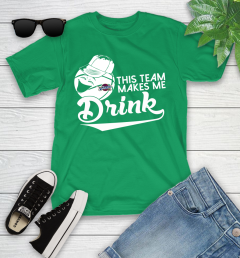 Cleveland Cavaliers NBA Basketball This Team Makes Me Drink Adoring Fan Youth T-Shirt 8
