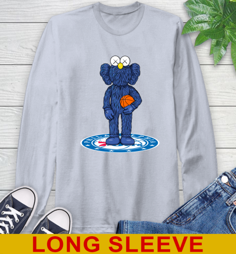 NBA Basketball Philadelphia 76ers Kaws Bff Blue Figure Shirt Long Sleeve T-Shirt 6