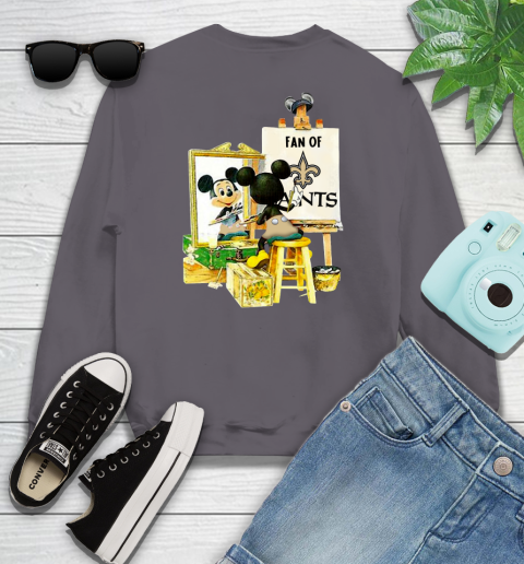 NFL Football New Orleans Saints Mickey Drawing Shirt 109