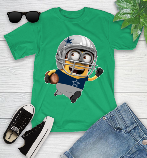 NFL Dallas Cowboys Minions Disney Football Sports Youth T-Shirt 6